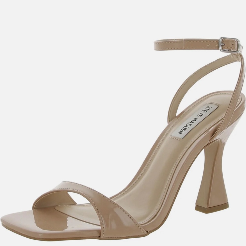 Steve Madden Patent Nude Square Toe Heel